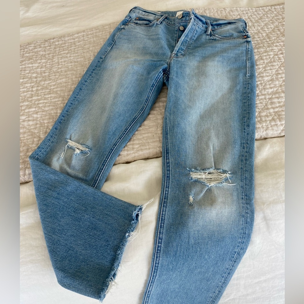 MOTHER denim Jeans, The Dazzler Button fly ankle size 28